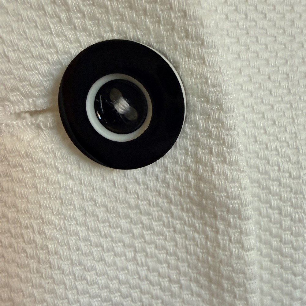 Preston & York Tailored Vest Runs Small Size 16 White Textured Cotton  Lined. - Picture 8 of 9